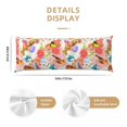 thumbnail image 3 of Easygdp Flowers And Birds Watercolor Long Body Pillowcase - Super Soft Microfiber Body Pillow Case - Envelope Closure, Cool, Anti-Fading- 20x54 in, 3 of 8