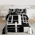 thumbnail image 2 of Homewish Geometric Rectangle 2pcs Bedding Comforter Set for Female Men Women,Retro Minimalist Twin Comforter Sets,Vintage Aesthetic Breathable Bedding Set,Microfiber Bedroom Decor,Reversible, 2 of 8