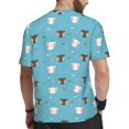thumbnail image 2 of Wukai Cat Fish Print Men's Short-Sleeved Mesh T-Shirt,Quick-Dry Short Sleeve Workout T-Shirt-Small, 2 of 8