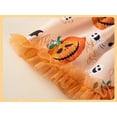 thumbnail image 5 of WIBACKER My 1st Halloween Infant Baby Girl Puff Sleeve Romper Dress, Newborn Pumpkin Onesie Bodysuit Dresses with Bow Headband, 5 of 7