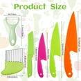 6 Pcs Kids Knife Set, Kids Safe Knife Set Include Children's Plastic