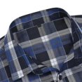 thumbnail image 4 of Camisa de manga larga con botones informal a cuadros a cuadros para hombre, 4 of 5