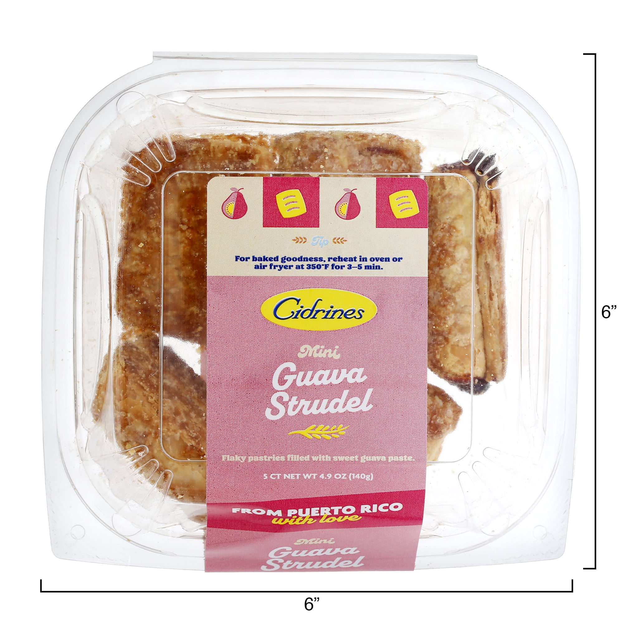 Cidrines, Mini Guava Strudel, 5 Count, Ready to Eat,Shelf Stable