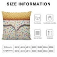 thumbnail image 5 of Nawypu  Food Throw Pillow Cushion Cover, Cartoon Like Image of and Melting Ice Cream Cones Colored Sprinkles Print, Decorative Square Accent Pillow Case, Yellow White, 5 of 5