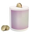thumbnail image 2 of Modern Piggy Bank, Lilac Horizontal Lines Pattern with Reflections Box like Design Art Image Print, Ceramic Coin Bank Money Box for Cash Saving, 3.6" X 3.2", Dried Rose, by Ambesonne, 2 of 4