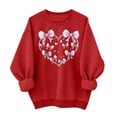 thumbnail image 2 of Gamivast Valentines Sweatshirt Women Oversized Love Heart Graphic Crewneck Pullover Trendy Drop Shoulder Holiday Thsirts Valentine 's Day Outfit, 2 of 7