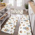 thumbnail image 2 of White Highland Cow Bucket Flower Pattern Kitchen Rugs Sets Of 3,Kitchen Runner Rugs Non Skid Washable,Decorative Kitchen Floor Mats for Kitchen,Sink,Laundry,17"x30"+ 17"x47" + 17"x59", 2 of 6