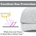 thumbnail image 6 of Toddler Baseball Cap Cute Gray Baseball Hat Boys Breathable Cycling Toddler Hats Boys 3-5 Year Kids Clothes, 6 of 7