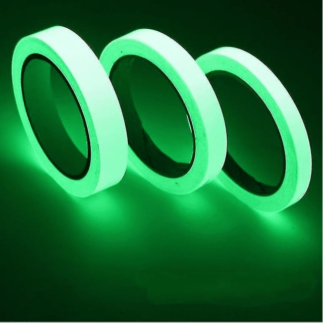 3 piezas 3M cinta luminosa JM autoadhesiva que brilla en la oscuridad 1*300 cm verde