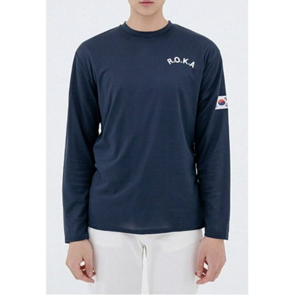 ROKA Korean Military Soldier Long Sleeve T-Shirt, Republic Of Korea Army Navy (L/100)