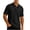 Black, variant on V-Neck Knitted Reglan Mens Shirts Casual Comfy Henley Short Sleeve Shirts Plain Moisture Wicking Basic Tees