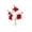 A003- Red, variant on Christmas Tree Decorations, Christmas Picks, Artificial Flower, Red Christmas Ornaments, 17X9 Inch Artificial Decorative Pick with Variegated Ivy Leaves and -Looking Green