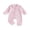 Pink, variant on Cenuakty Baby Jumpsuit Long Sleeve Stripes Print Button Up Romper Footless Pajamas
