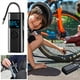 thumbnail image 1 of Bomba infladora de neumáticos de automóvil portátil, 150 PSI máx., recargable por USB, pantalla LED, parada automática, 4 unidades de presión, batería de 5200 mAh, compresor de aire multifunción con, 1 of 8