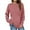 Red, variant on Womens Long Sleeve Tops Plain Solid Color T Shirts Casual Round Neck Sweatshirt Shirts Pullover Tunic Tops for Leggings Womens Clothing Cheap