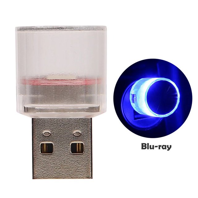 Miniluces LED de ambiente para decoración de coche, luz de modelado Interior automotriz, USB, 1/2/4 piezas