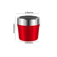 thumbnail image 3 of LED Car Ashtray with One-Hand Open Lid, Flame Retardant & Auto Light for Safe Smoking in Vehicles, 3 of 7