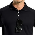 thumbnail image 6 of Resicozy Mens Fashion Polo Shirts Classic Long Sleeve Quick Dry Basic Button Tees Stylish Tops Golf Shirt Black M, 6 of 7