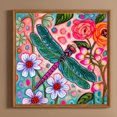 thumbnail image 1 of Cuadros Decorativos 5D bricolaje taladro redondo completo diamante pintura flor libélula Kit decoración del hogar (K494) Wdftyju embutido en tela, 1 of 6