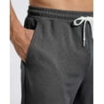 thumbnail image 4 of Real Essentials 3 Pack: Men's French Terry Open Bottom Sweatpants - Casual Lounge Comfort Gym with Pockets, 4 of 6
