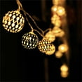 thumbnail image 4 of EUDIDV Xmas Decorative Lights Christmas LED Moroccan Hollow Metal Ball LED String Lights Battery Powered For Wedding Party Decoration Festive String Lights, 4 of 7