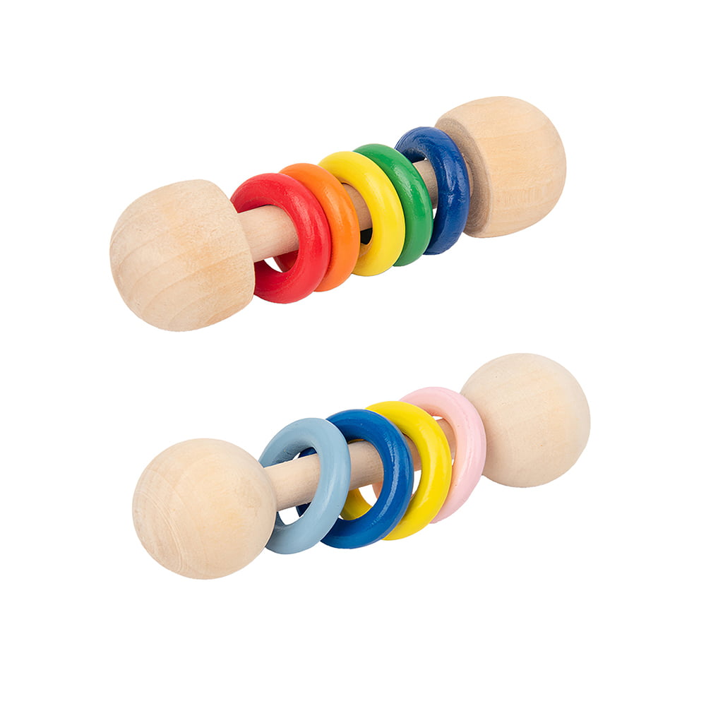 Healthy Baby Kids Rattles Biting Teething Teether Balls Toys Circle Ring Toy lq