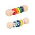 thumbnail image 1 of Sonajero De Madera Musical Para Bebé, Juguete De Madera, Sonajero De Madera,Cochecito De Juguete, Juguete Para Morder, Limpieza De Dientes De Silicona, Limpiador De Palo De Dentición Monstrate FN002369-00, 1 of 6