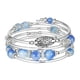 thumbnail image 1 of Fulu Autumn Pulseras Apilables Con Cuentas Para Mujer Boho Wrap Pulsera De Plata En Capas Joyería De Moda Regalos Para Ella (17-Zafiro), 1 of 5