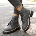 thumbnail image 3 of Rokment Women's Platform Chunky Combat Boots 2025 Vintage Fashion Winter Fall 6 Holes Lace up Mid Calf Ankle Booties, 3 of 6