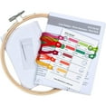 thumbnail image 2 of Dimensions 72-76107 Live Happy Needlepoint Embroidery Kit with 6" Bamboo Hoop, 2 of 3