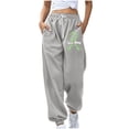 thumbnail image 2 of Gmdeguo Womens Pink Ribbon Breast Cancer Joggers Pants Elastic Waisted Sweatpant with Pockets Casual Workout Running Sports Trousers Jogging Pants Drawstring Tracksuit Bottoms, 2 of 4