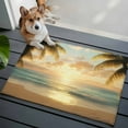 thumbnail image 3 of 2x3 Ft Entryway Area Rug, Summer Coastal Beach Kitchen Rug Runner Washable Floor Mat, Coastal Ocean Tropical Palm Tree Non Slip Indoor Door Mat Throw Carpet for Bathroom Living Room Bedroom, 3 of 8