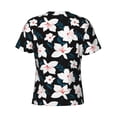 thumbnail image 6 of Vsdgher Lilies Flowers Print Men's Dry Fit Mesh Athletic Shirts Moisture Wicking Tennis T-Shirt Tops, 6 of 9