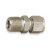 Male Connector, Pipe And Tube 1/4In, 316SS