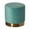 Teal Blue, variant on Vintiquewise QI004323.DGN Modern Round Velvet Fabric Standard Ottoman Stool with Gold Base, Dark Green