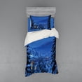 thumbnail image 2 of Ambesonne Scenery Bedding Set 4 Pcs, Winter Forest Trees, Queen, Blue, 2 of 3