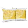 thumbnail image 6 of Ambesonne Yellow Throw Pillow Cover 2 Pack, Mandala Oriental Ethnic, 20", Yellow White, 6 of 6