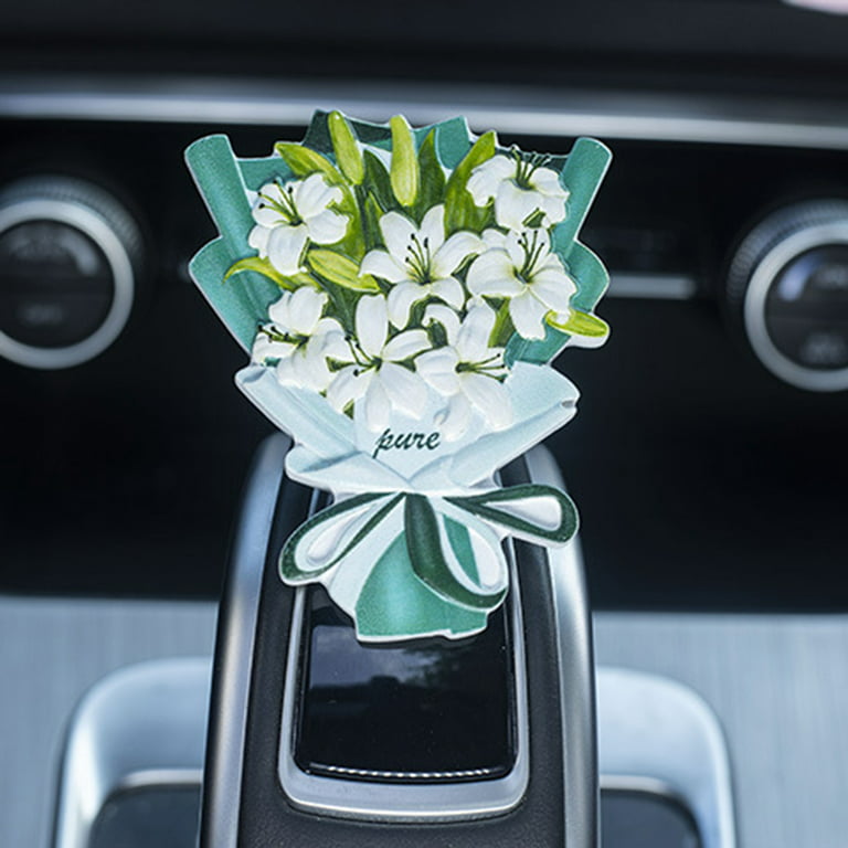 Créativité Fleurs séchées Bouquet Voiture Parfum Air Vent Clip Mini Bouquet  Fleur Éternelle Accessoires de voiture Intérieur Femme Ornement