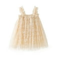 thumbnail image 4 of HJYCHN Toddler Dress Sleeveless Daisy Print Mesh Party Gown with Ruffled Straps for Carnival Girls Dress 2-3 Years, 4 of 6