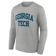 thumbnail image 2 of Men's Gray Georgia Tech Basic Arch Long Sleeve T-Shirt, 2 of 3