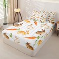 thumbnail image 2 of Homewish Cute Rabbit Farm Animal Zipper Full Size Comforter Sets with Fitted Sheet and 2 Pillowcases,Happy Easter Theme Zipper Bedding Set For Kids Girls,Reversible,4 Pieces, 2 of 7