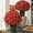 5bundle Scarlet, variant on Funsdecor Artificial Mums - Fall Mums Artificial Flowers Outdoor, Mums for Outdoor Planters - UV Resistant Waterproof Windproof Never Faded for Indoor Outdoor Decor