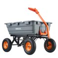 thumbnail image 1 of VEVOR Chariot-Benne, Chariot-Benne de Jardin en Poly, Chariot-Benne avec Poignée Convertible 2-en-1, Brouette Utilitaire Capacité de 1500 Lb, Pneus de 13 Pouces, 1 of 9