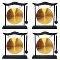 thumbnail image 1 of 4X Mini Desktop Gong Table Wind Chime Percussion Instrument Cymbals Gongs with Mallet for Home Decor Housewarm Gift-A, 1 of 5