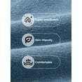 thumbnail image 6 of WESIDOM Toddler Outfits Girl Clothes Long Sleeve Flower Plaid Ruffle Top Jeans Pant Headband Set 3pcs, 6 of 9