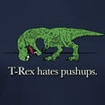 thumbnail image 3 of CafePress - T Rex Hates Pushups Women's Dark T Shirt - Women's Traditional Fit Dark T-Shirt, 3 of 4