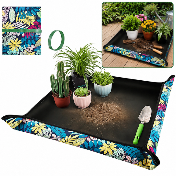 Repotting Mat, Waterproof Oxford Fabric Foldable Potting Mat, Portable Gardening Gifts for Plant Lovers