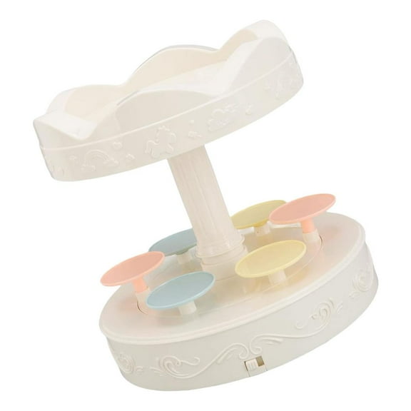 Rvaymup Electric Rotating Cake Display Carousel With Stable Base For Pastries Cupcakes Candy In Bakeries Event Catering