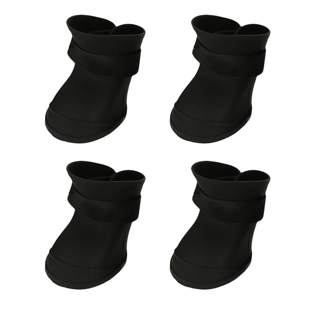 Botas Impermebles de Silicona para perros y mascotas, Zapatos antideslizantes para la lluvia, 4 UDS.