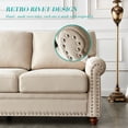 thumbnail image 6 of Beige 2+3 Seat Fabric Sofa with High - Density Elastic Sponges and Storage, 6 of 6